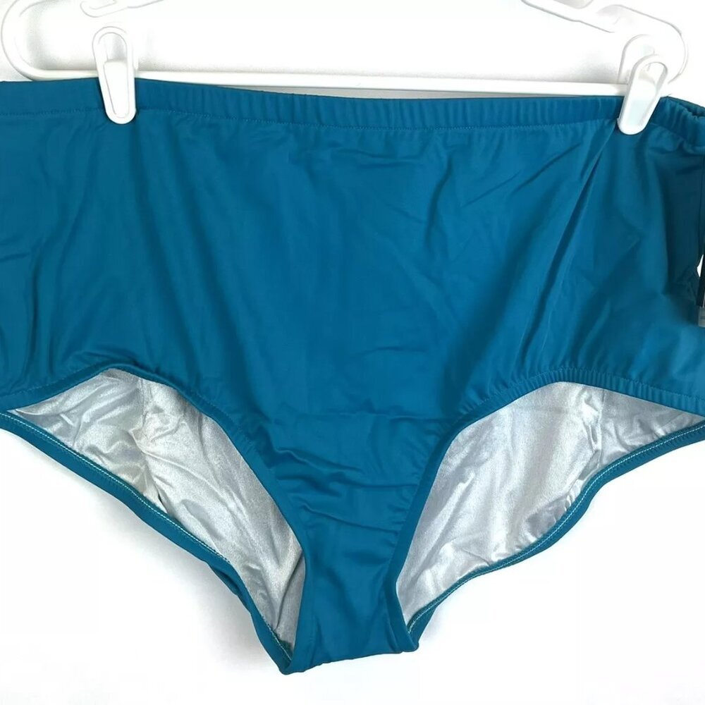 Maxin Of Hollywood Women’s High Waist Blue Hipster Bikini Bottom Plus Size 20